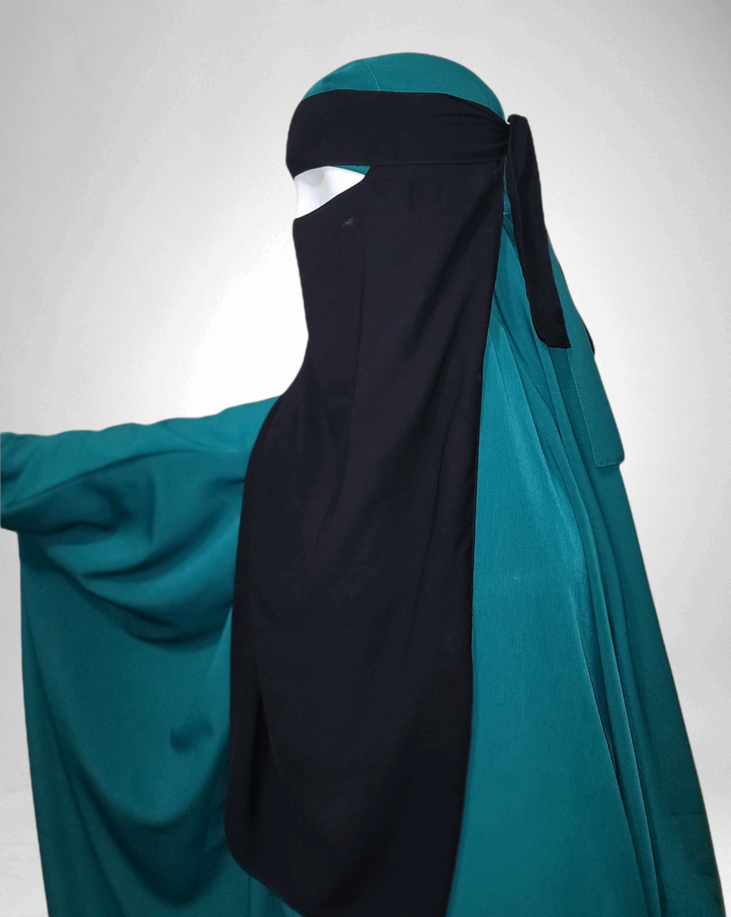 Long Single Layer Niqab - Rumaysa Fashionz