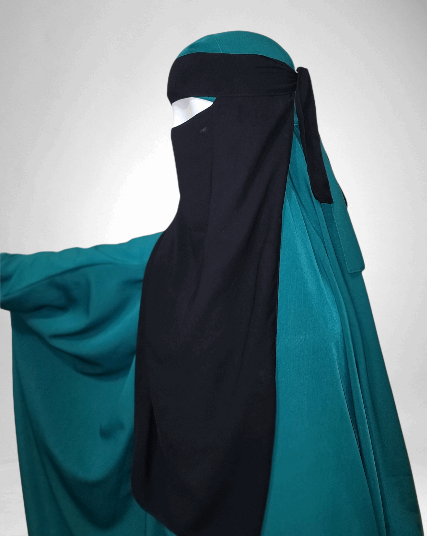 Long Single Layer Niqab - Rumaysa Fashionz 