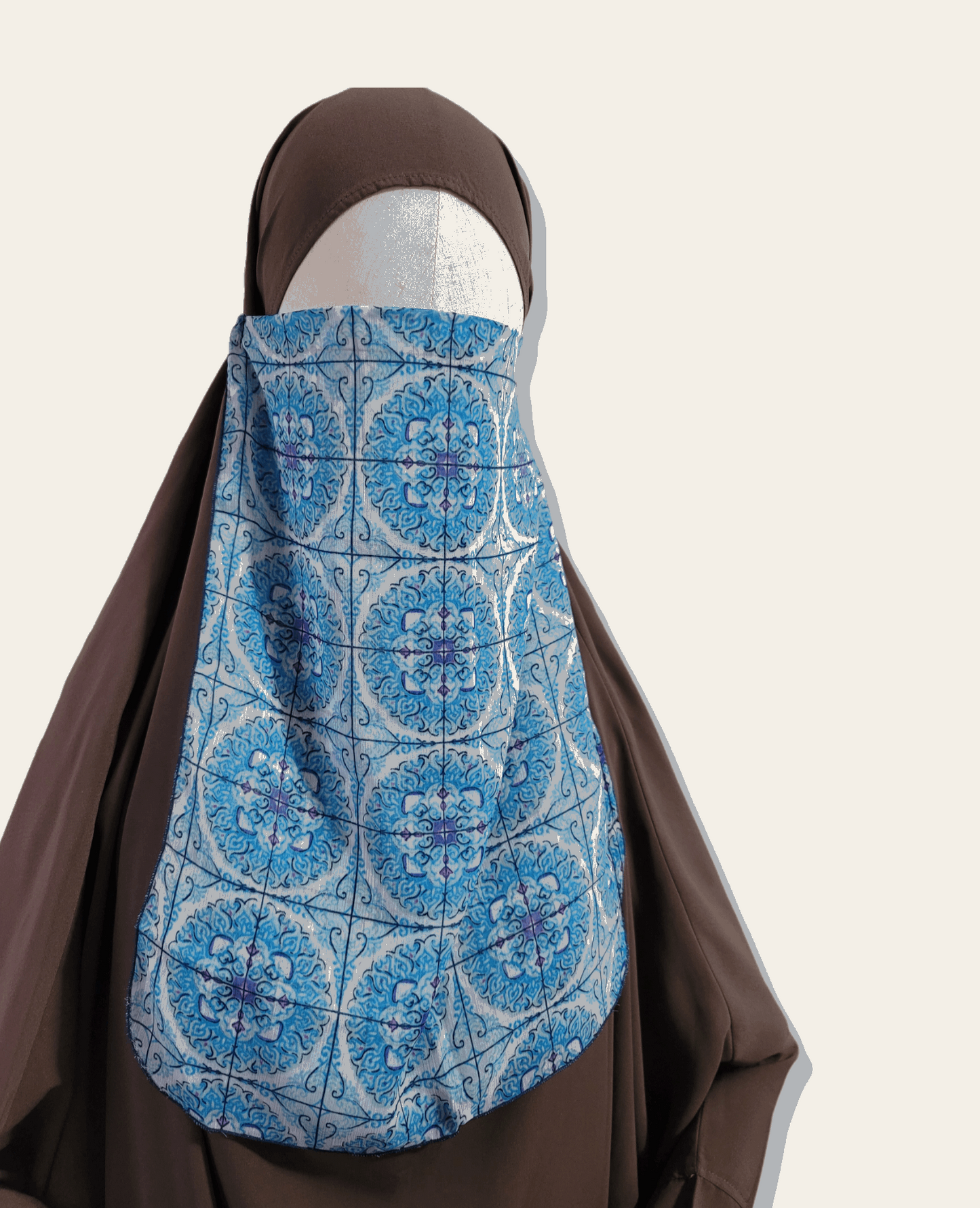 Patterned half niqab