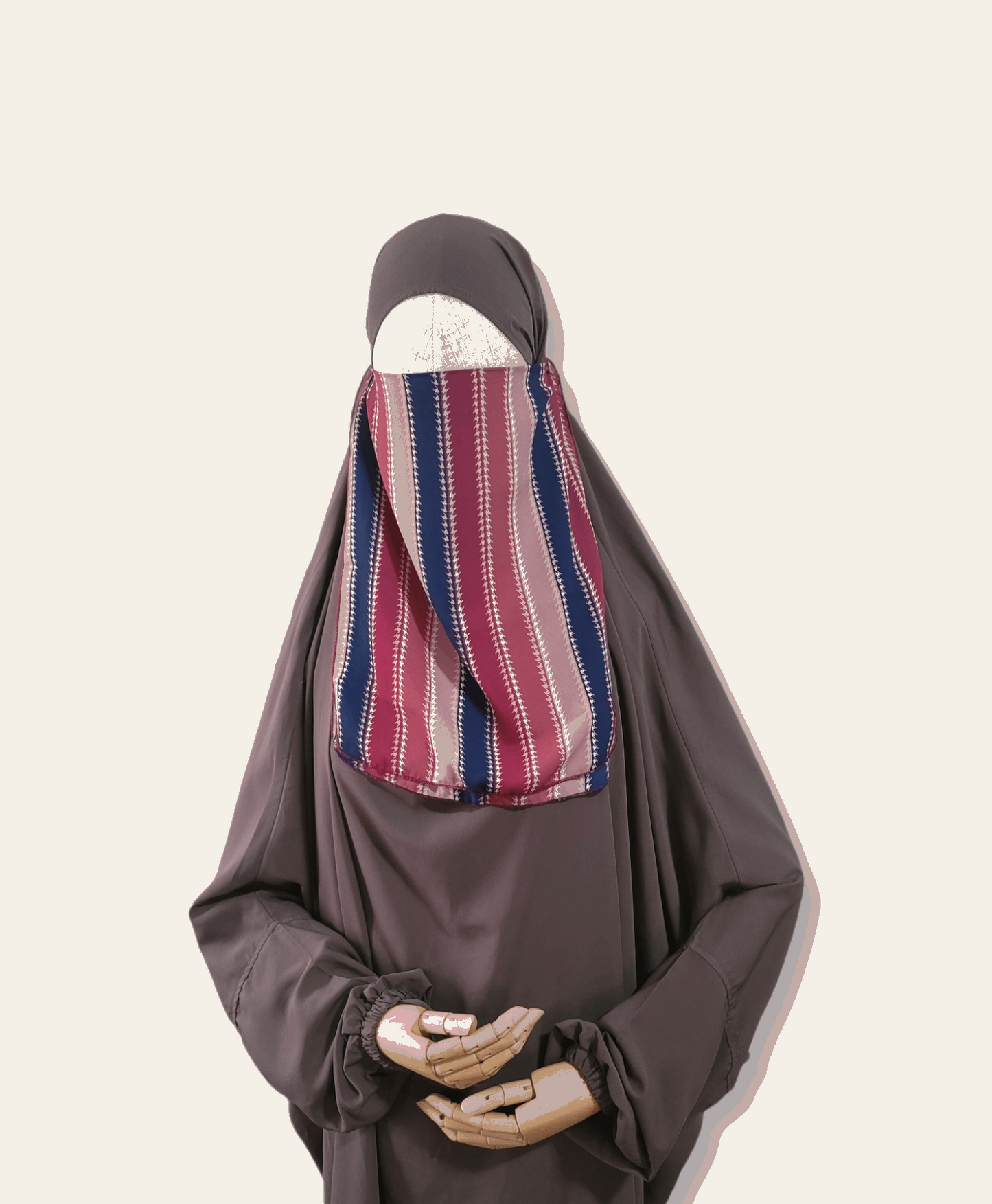 Patterned half niqab