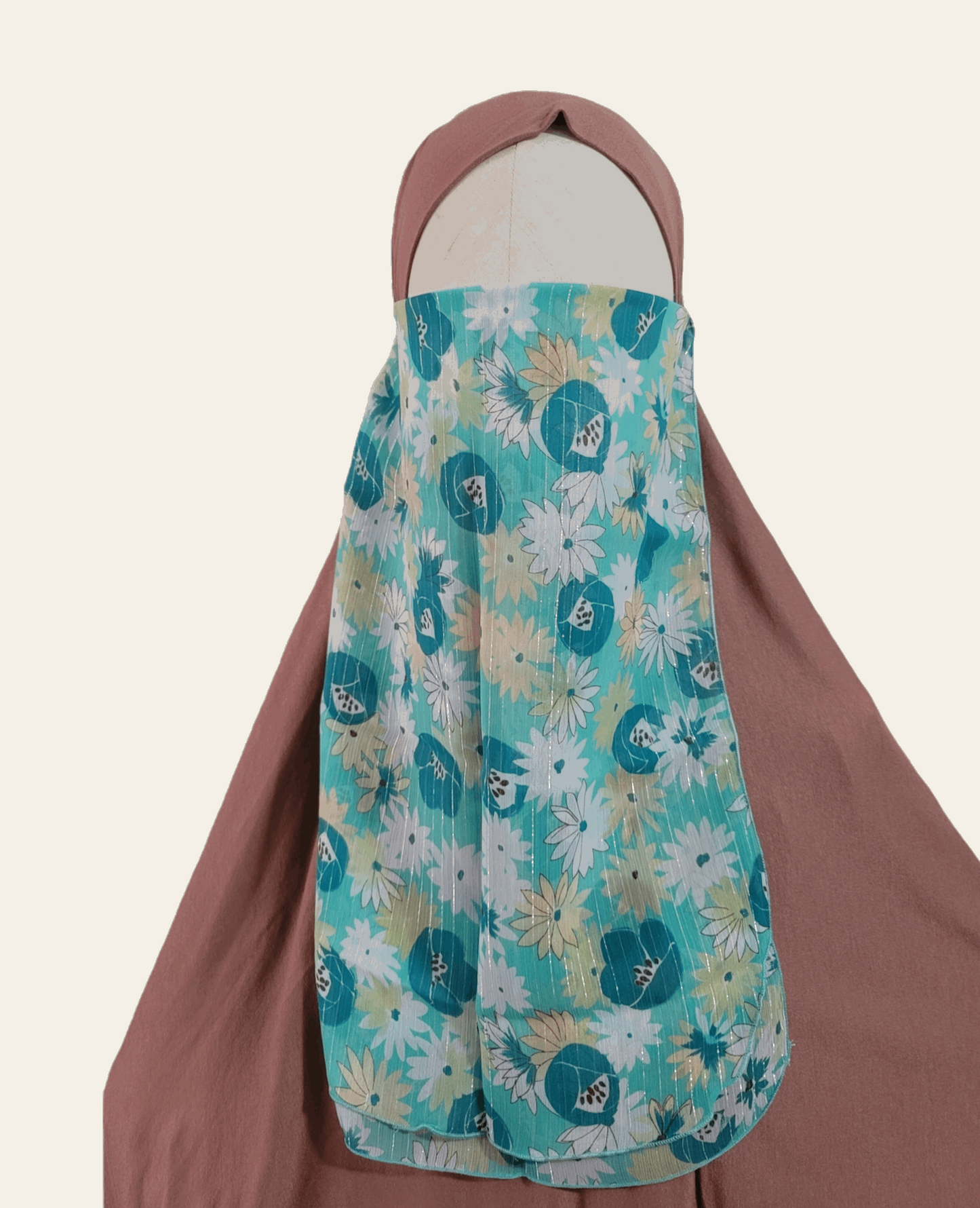 Patterned half niqab