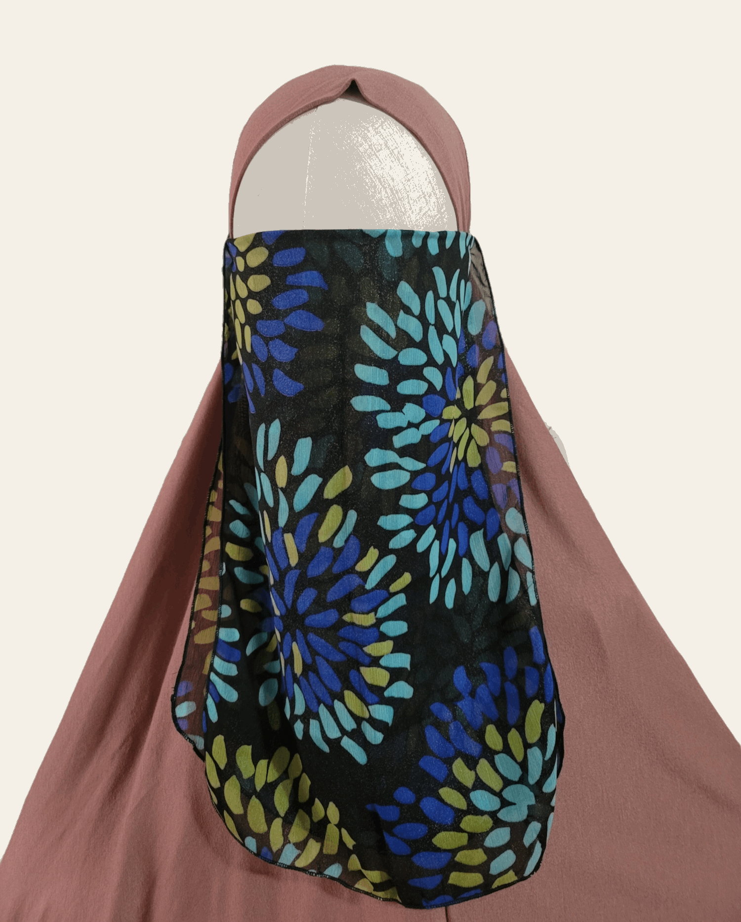 Patterned half niqab