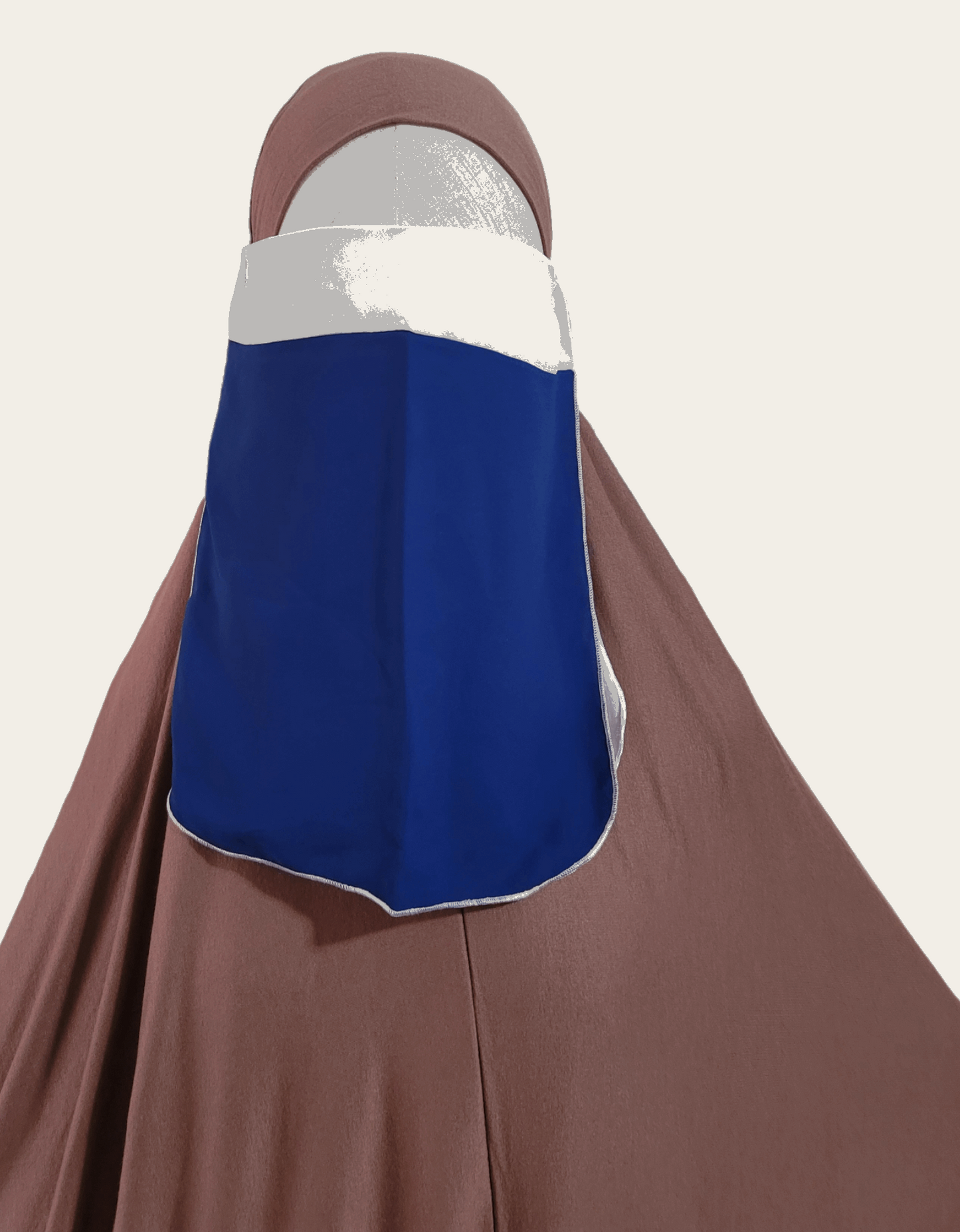 Short colorblock half niqab