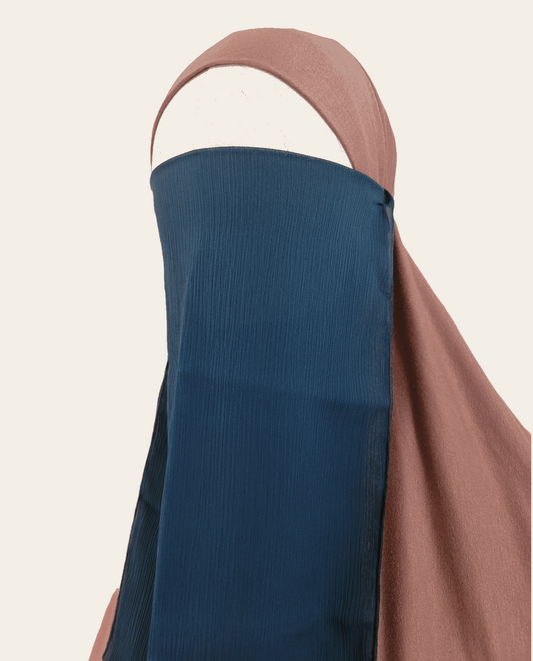 Crinkle chiffon half niqab