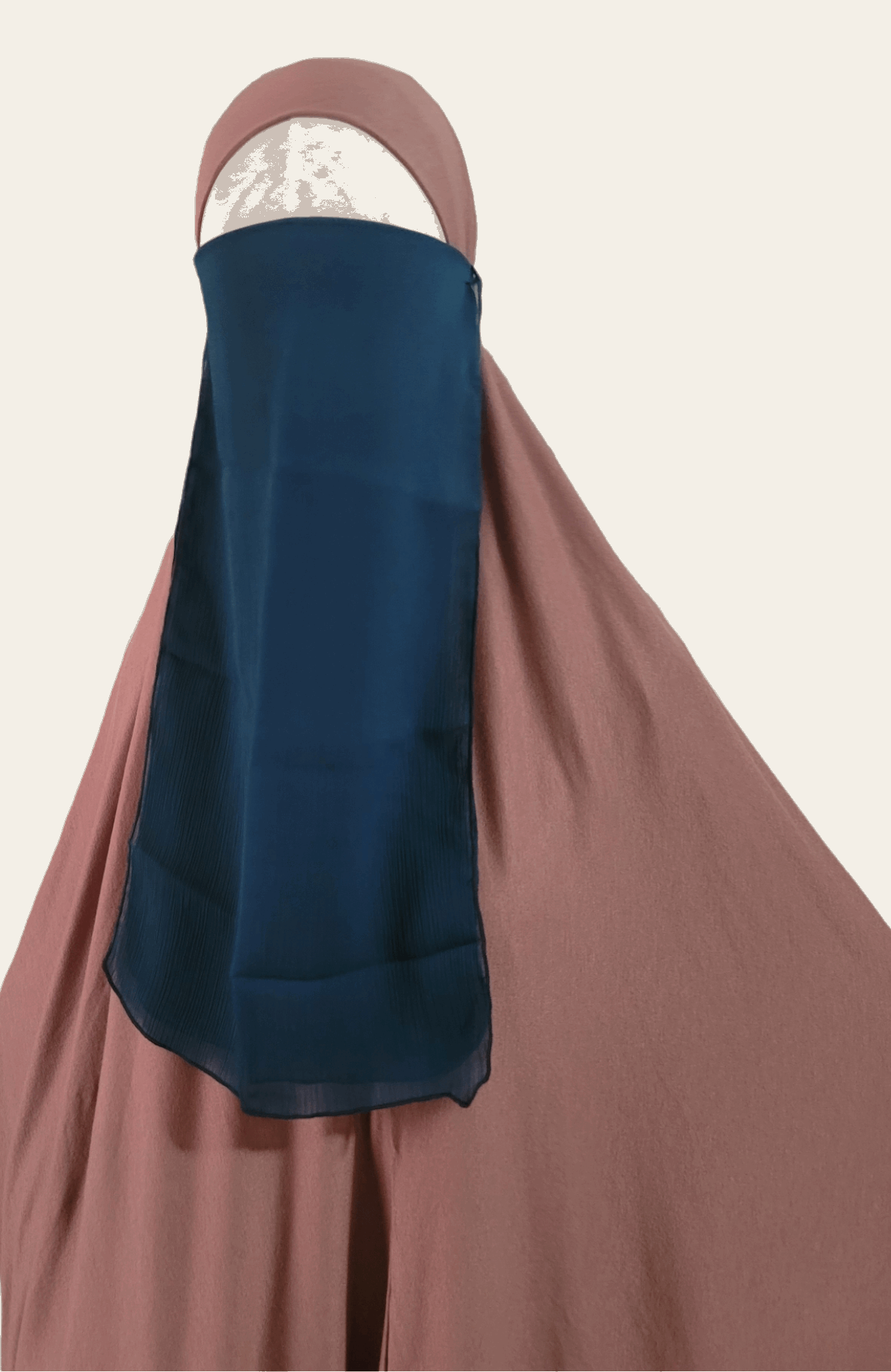 Crinkle chiffon half niqab