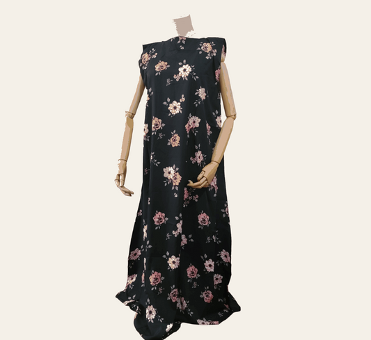 Sleeveless Patterned Abaya
