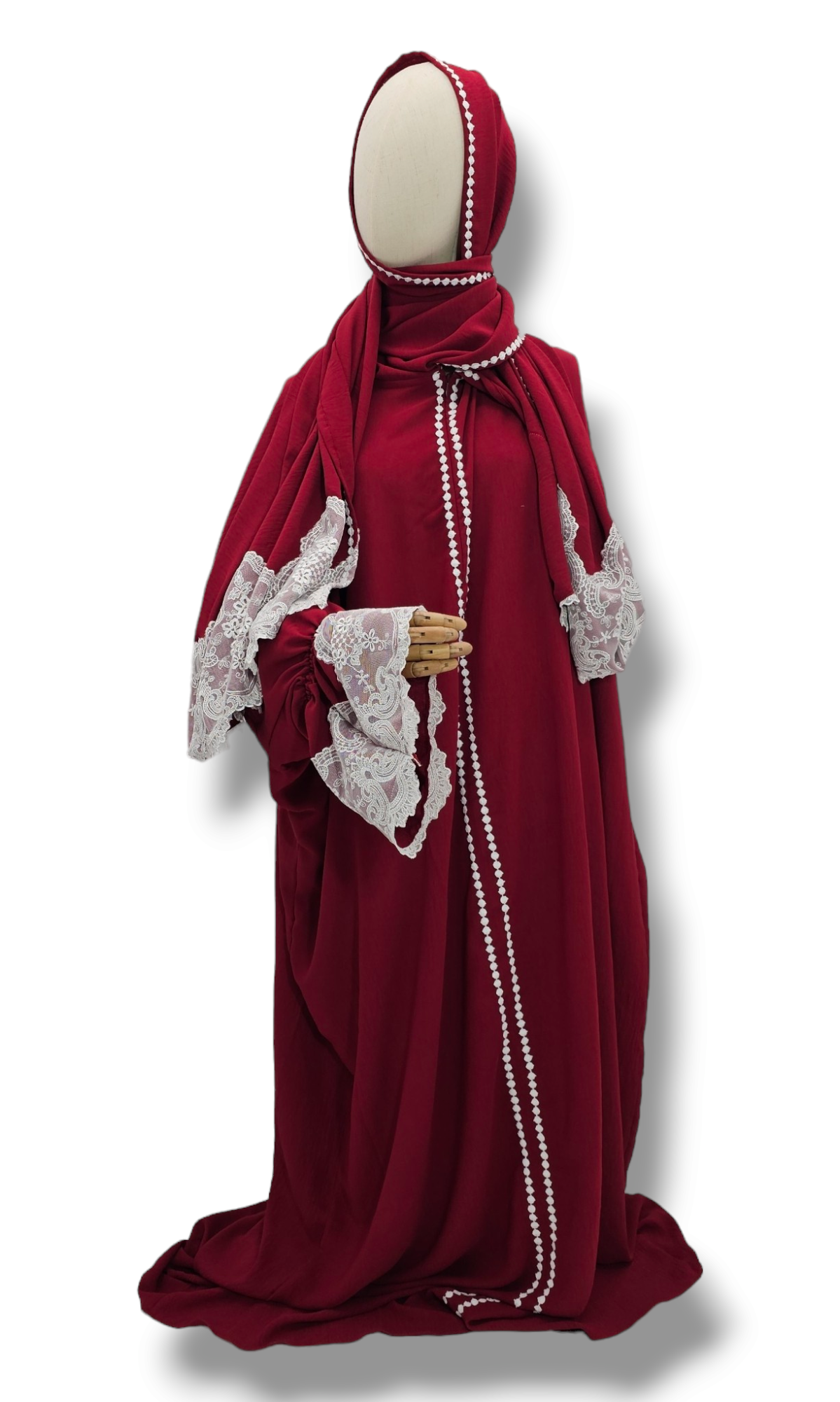 Lace Prayer Dress with Attached Hijab