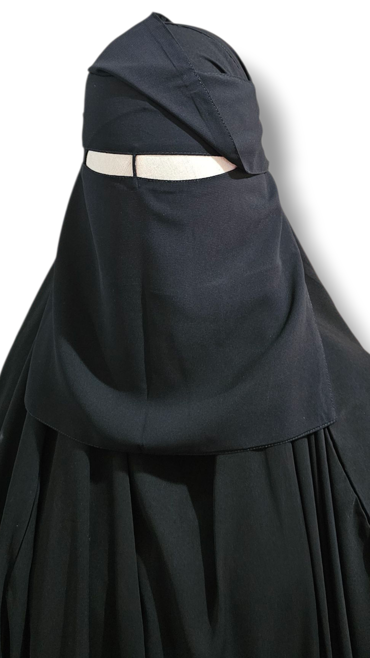 Flap niqab with nose string