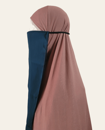 Crinkle chiffon half niqab