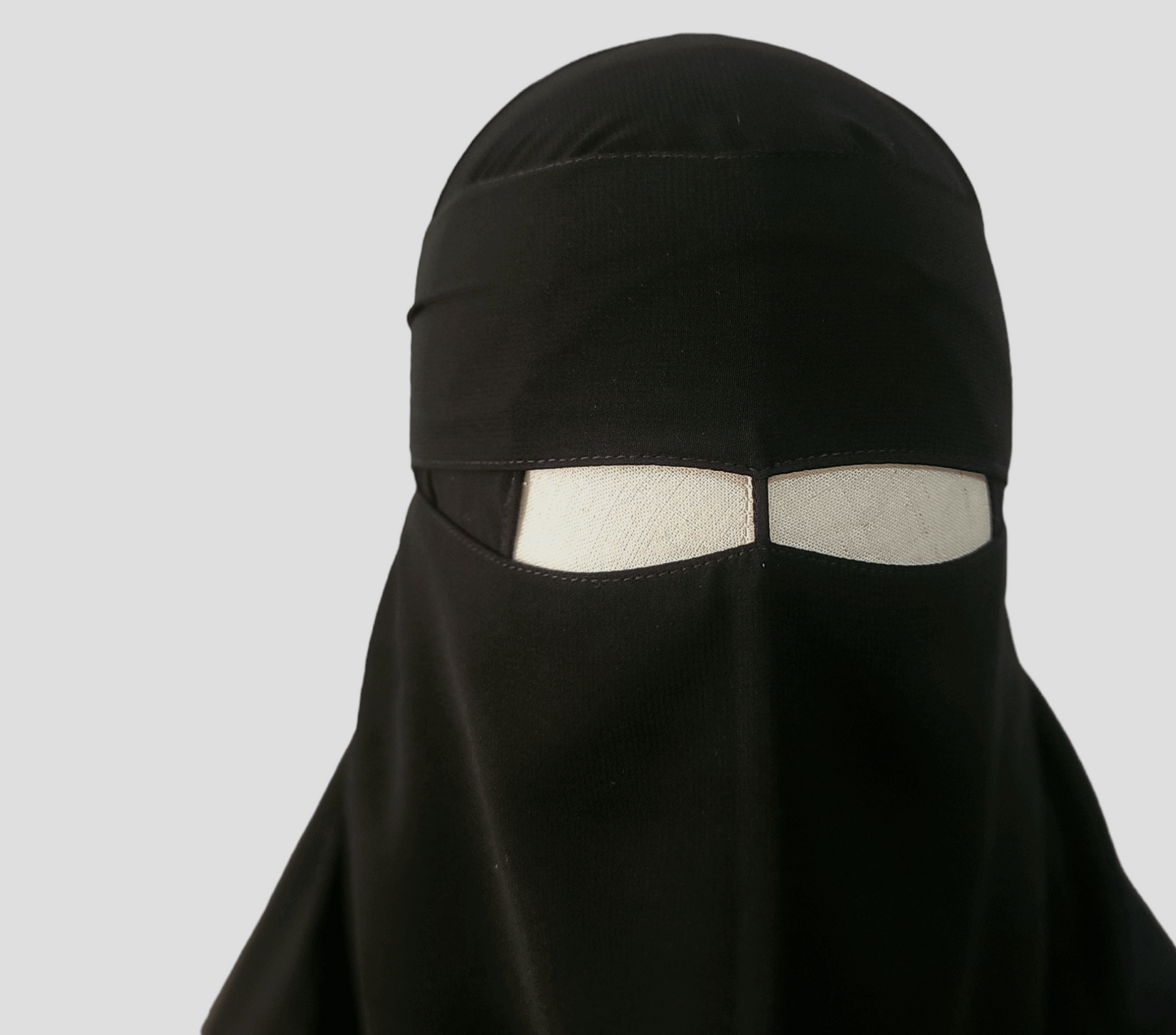 Single layer niqab with nose string
