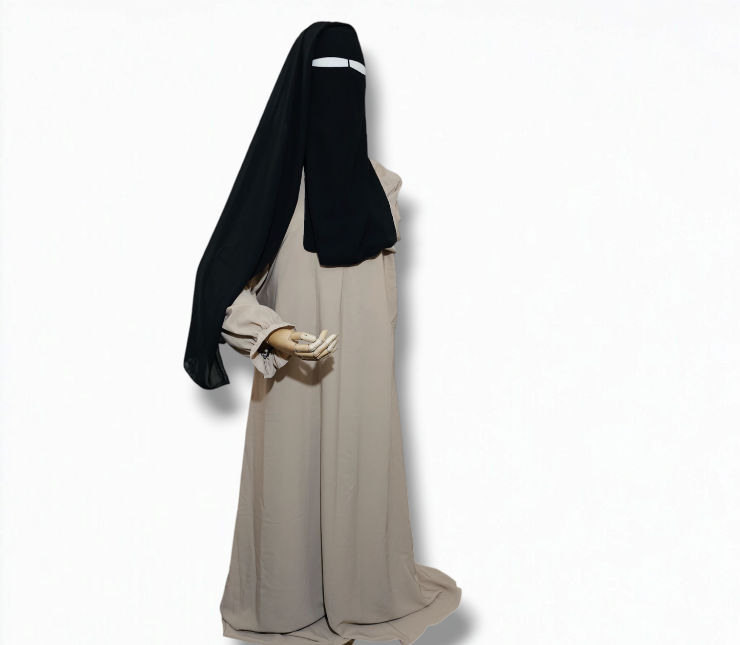 Double layer niqab with nose string