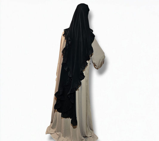 Double layer Ruffle niqab