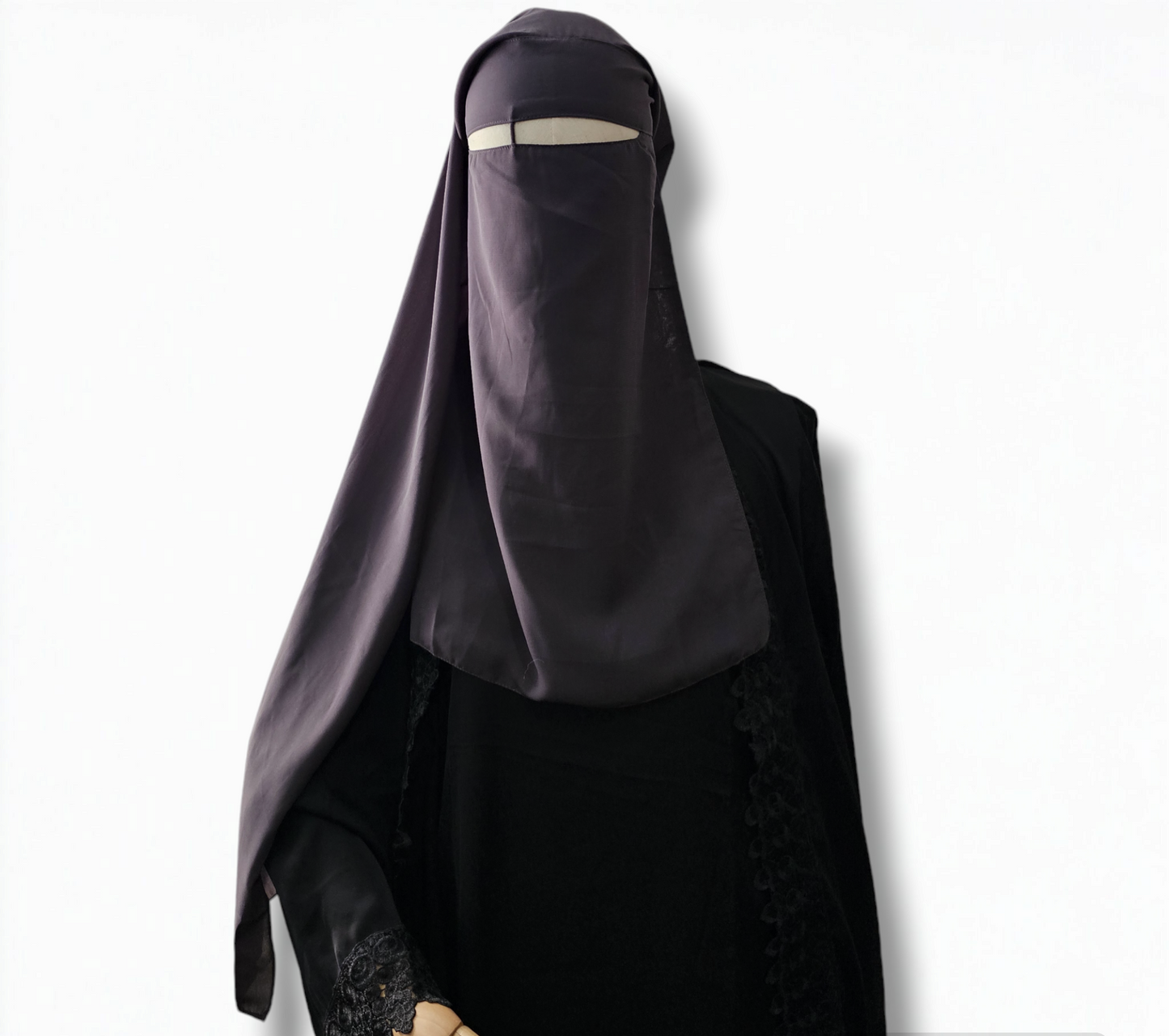 Double layer niqab with nose string