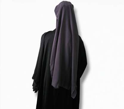 Double layer niqab with nose string