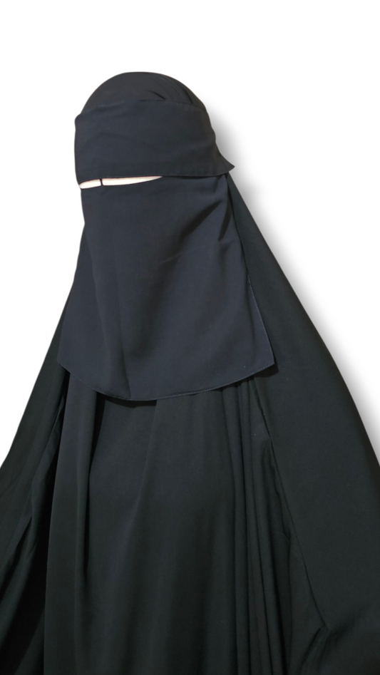 Flap niqab with nose string
